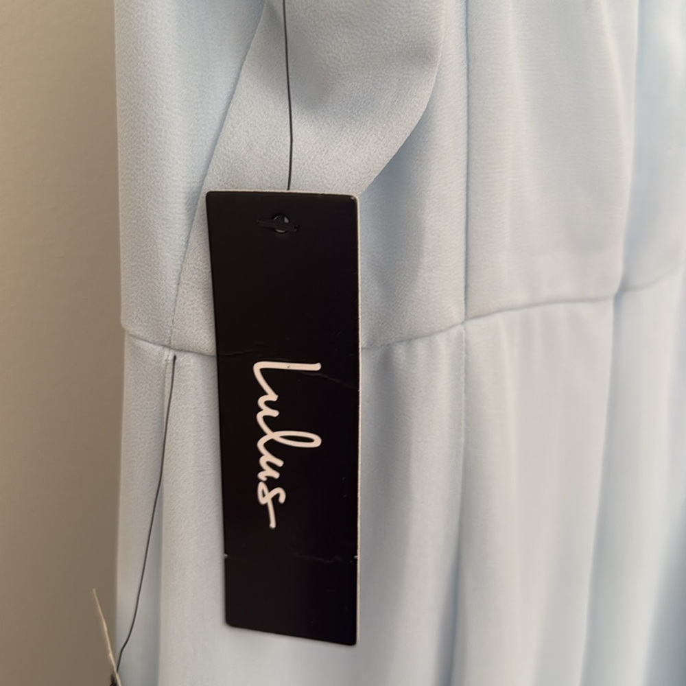 Lulu's Pale Blue Ruffle Gown - Picture 4 of 11